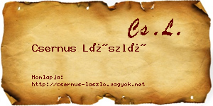 Csernus László névjegykártya